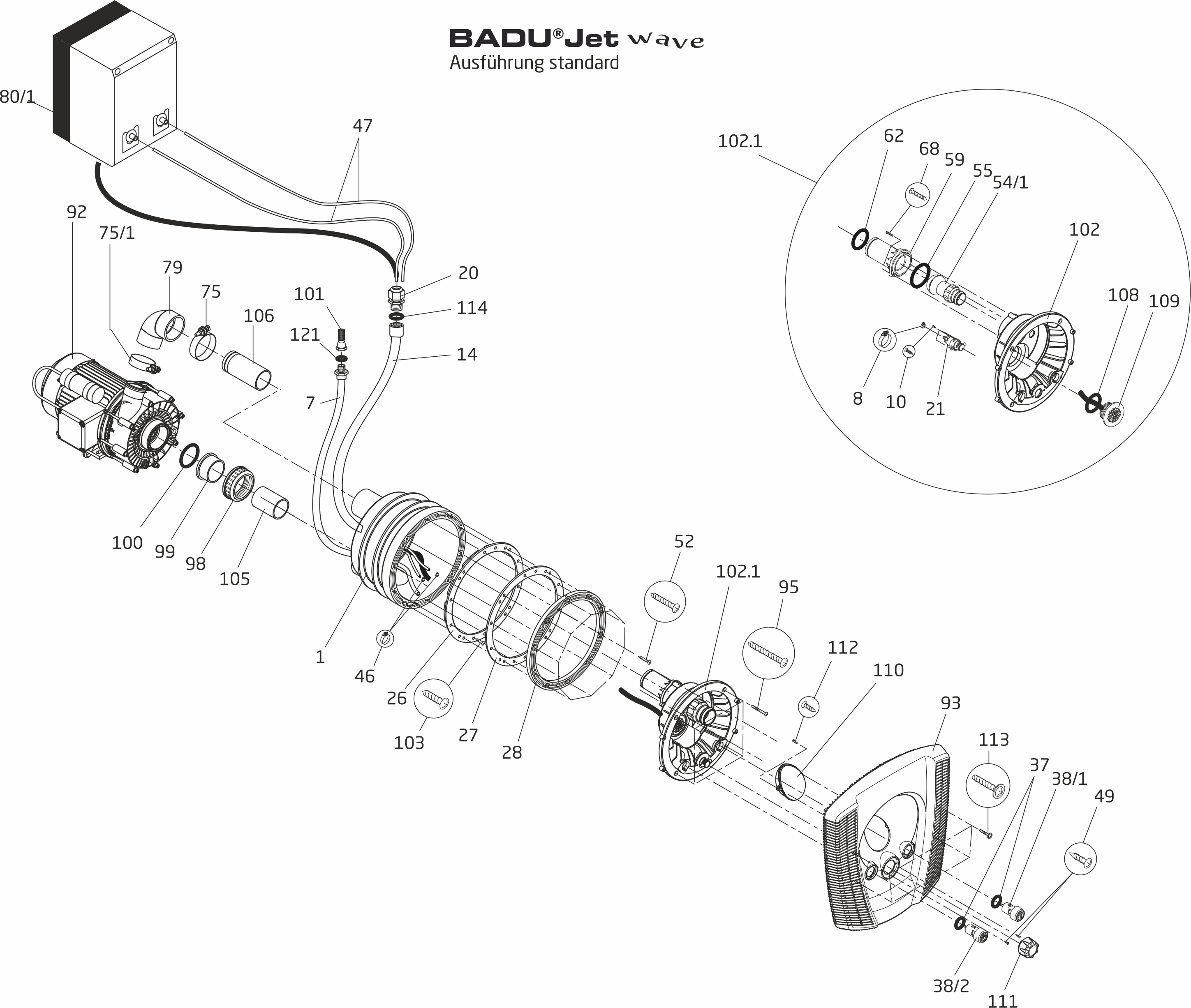 Čerpadlo protiproudu BADU Jet Wave Čerpadlo protiproudu BADU Jet Wave