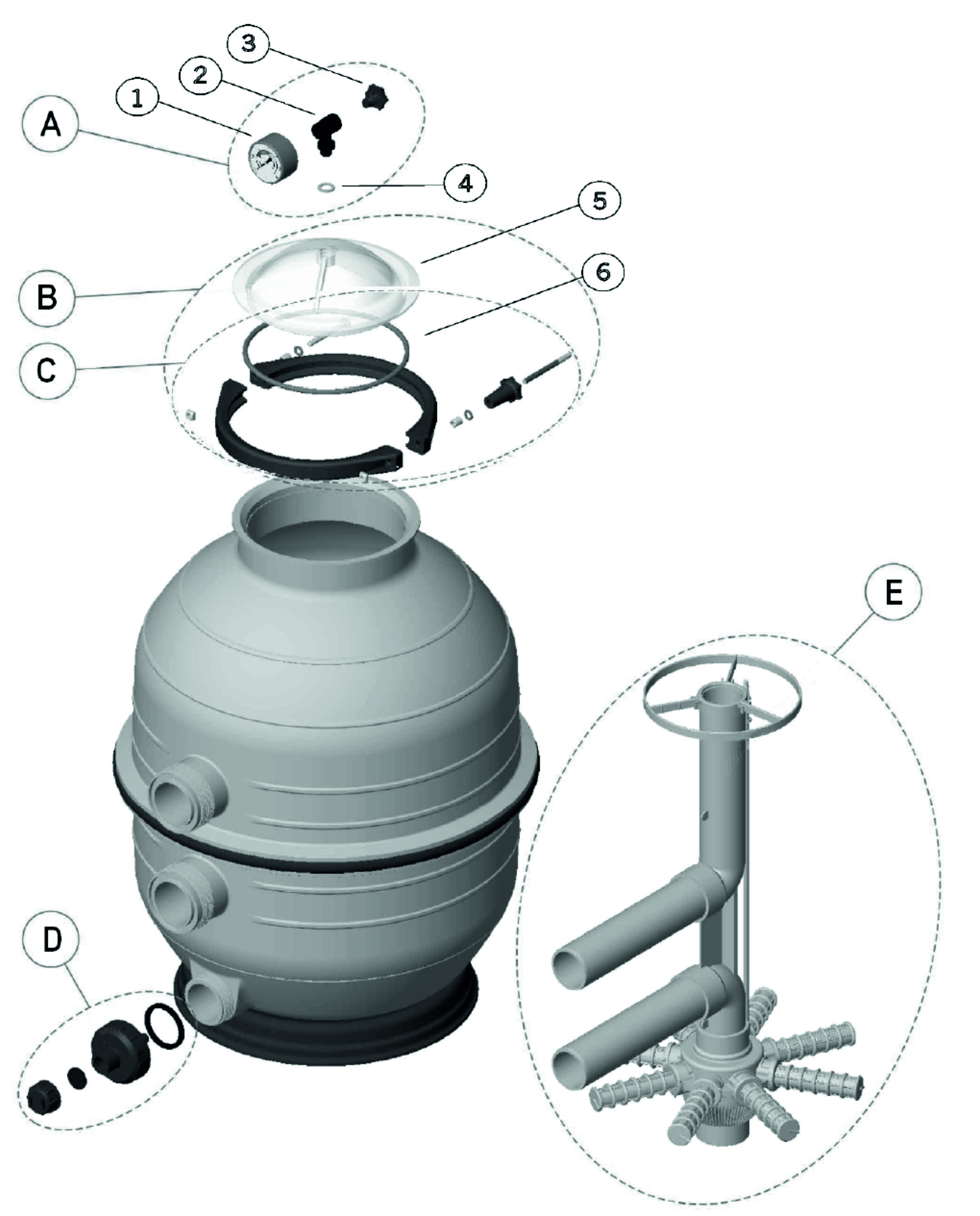 FILTRATION TANK Midi 400, 500, 600