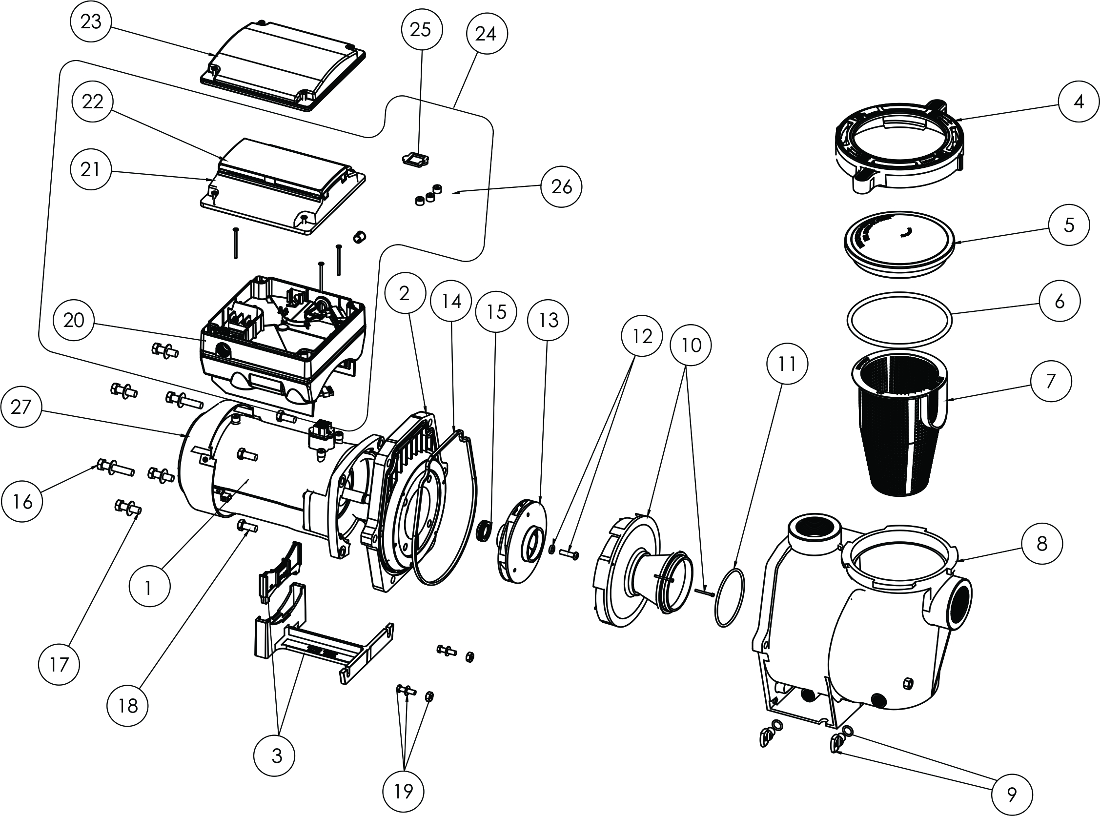 Variable speed pump INTELLIFLO-VSF