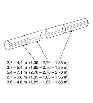 Teleskopski tap Za Navijanje, Duljina 5,47,1 m (Anodizirani Aluminij)