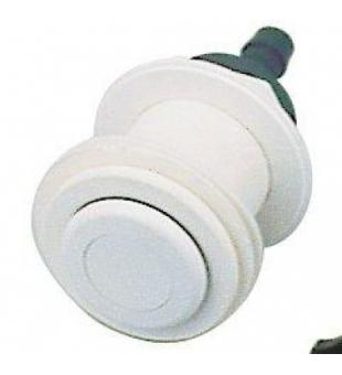 Pneumatic switch, incl. pool wall lead-through, for prefabricated pools