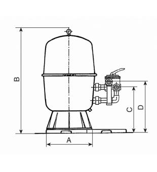 Podijeljeni Filtracijski Tank D=500, 9 m3/h